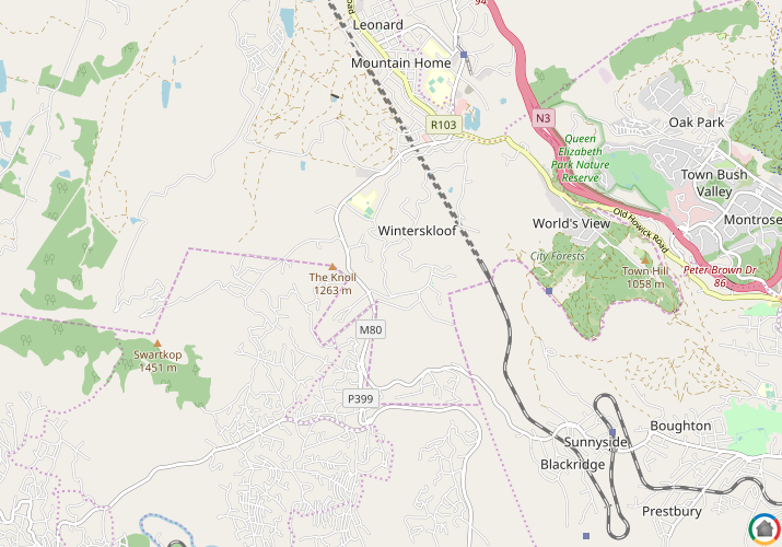 Map location of Winterskloof